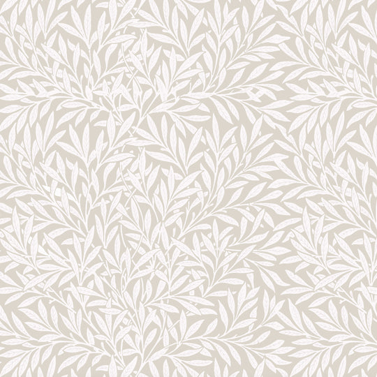 White Lily Leaves on Beige