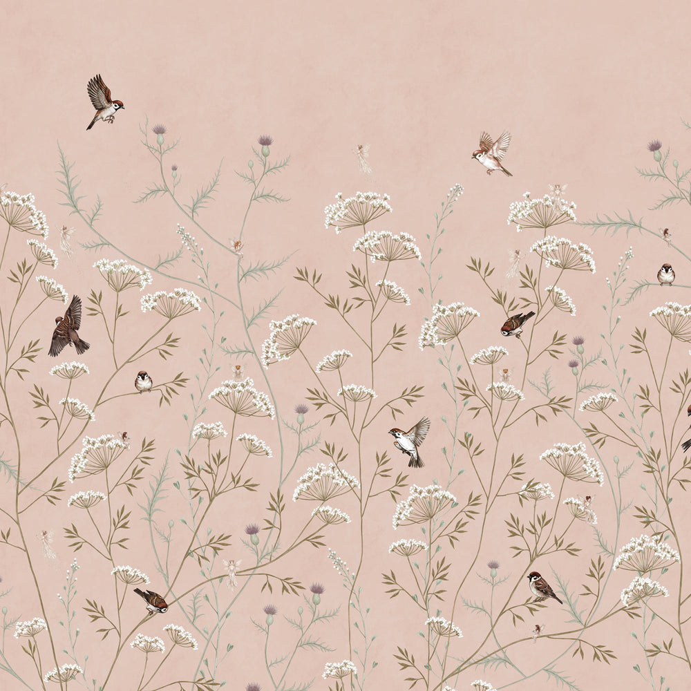 Whispering Thistle on Blush - Softer Tones and Fairies