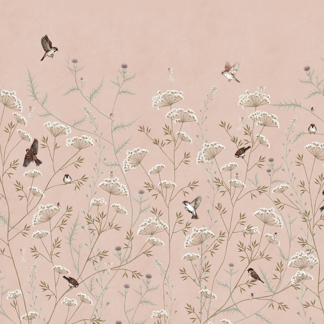 Whispering Thistle on Blush - Softer Tones and Fairies