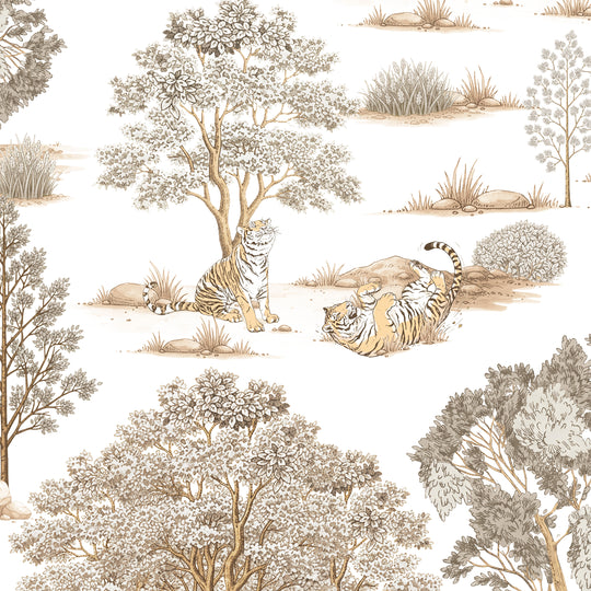 Tiger In The Woods - Beige