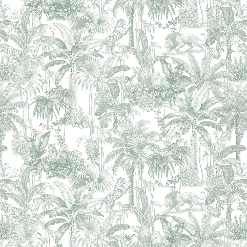 Jungle - Colonial Cats in Sage