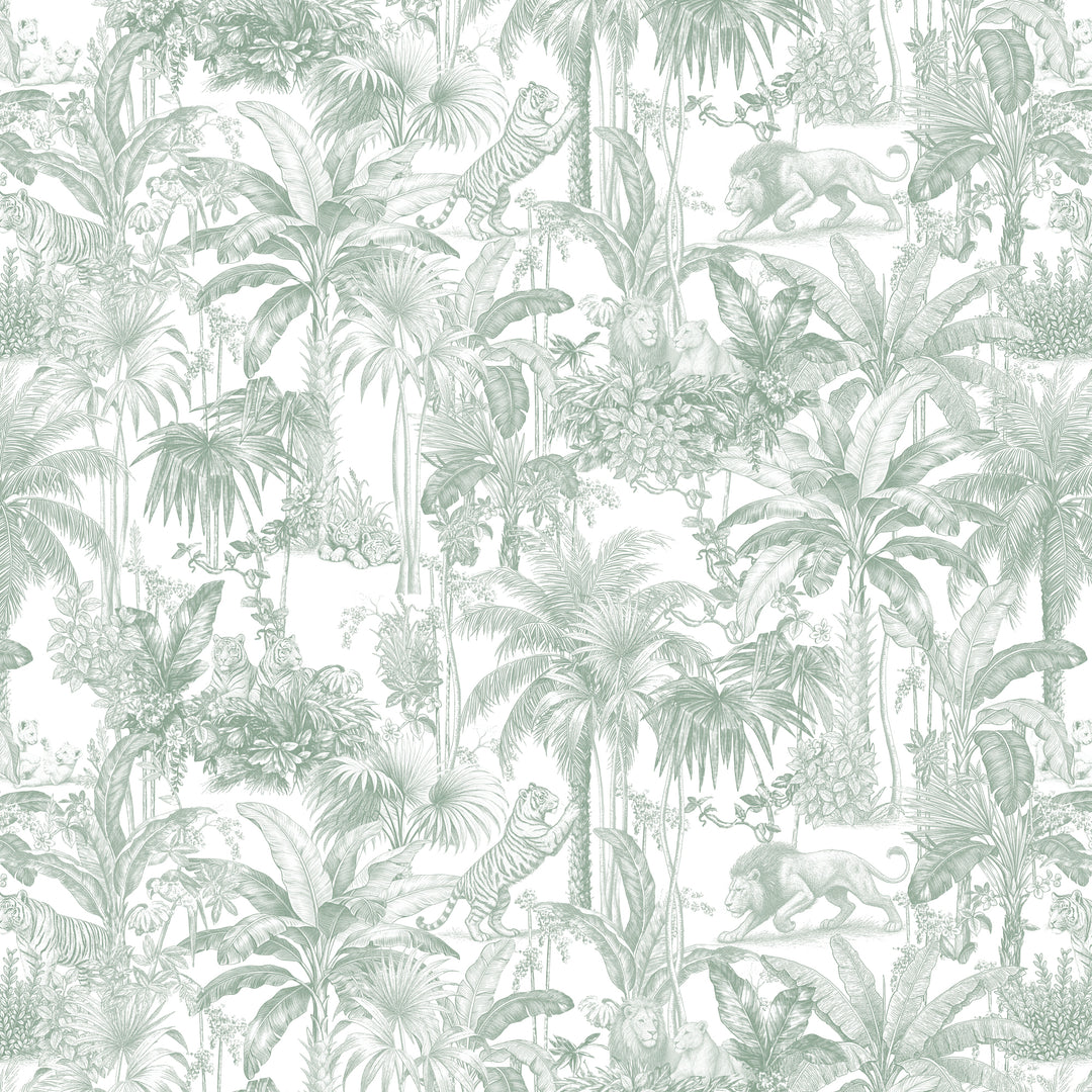 Jungle - Colonial Cats in Sage