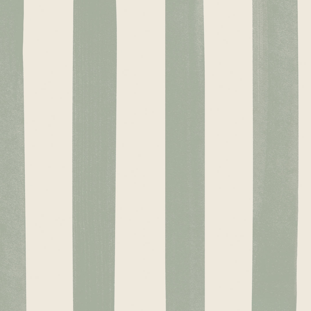 Watercolour Stripes - Sage & Cream