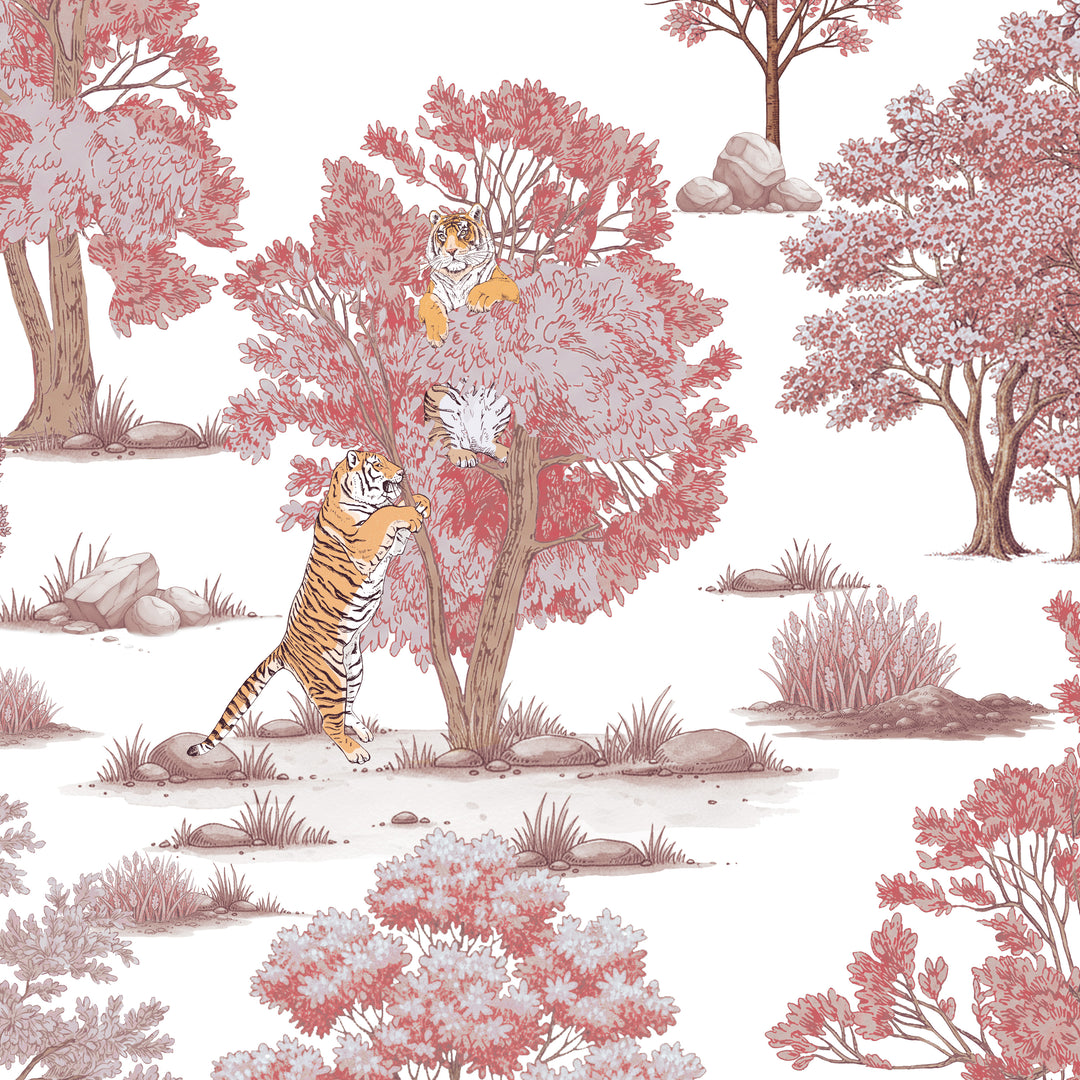 Tiger In The Woods - Pink