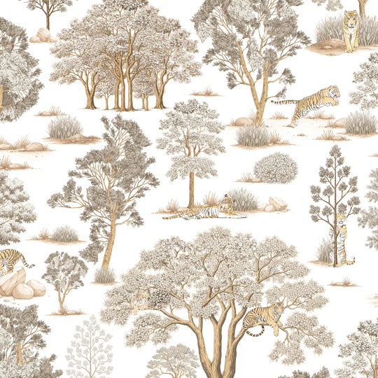 Tiger In The Woods - Beige