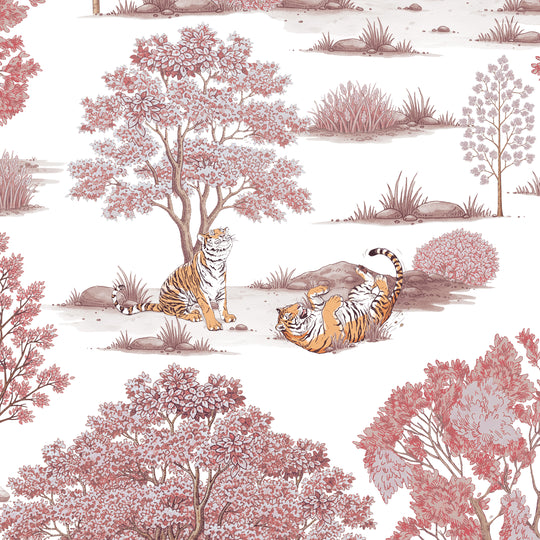 Tiger In The Woods - Pink