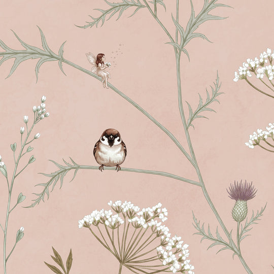 Whispering Thistle on Blush - Softer Tones and Fairies