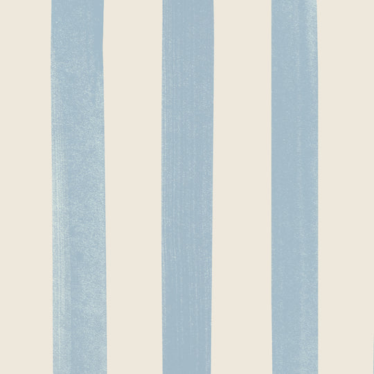 Watercolour Stripes - Powder Blue & Cream