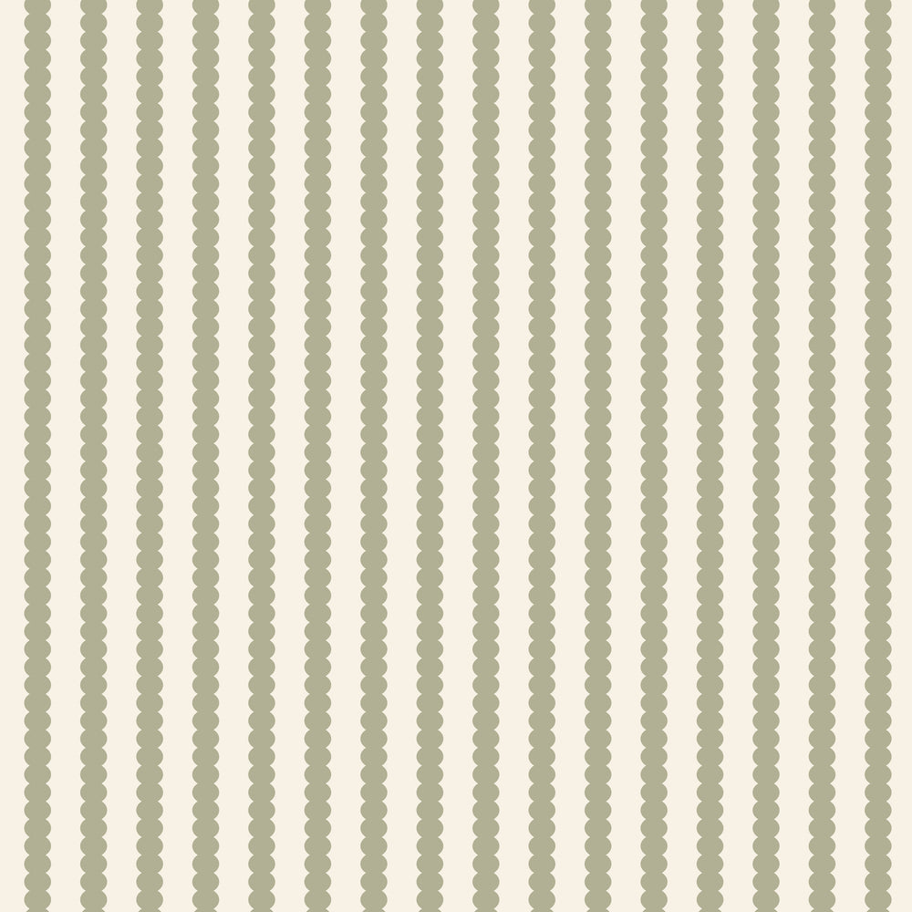 Beady Stripes - Sage & Cream