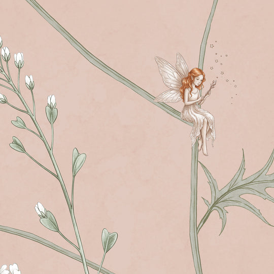 Whispering Thistle on Blush - Softer Tones and Fairies