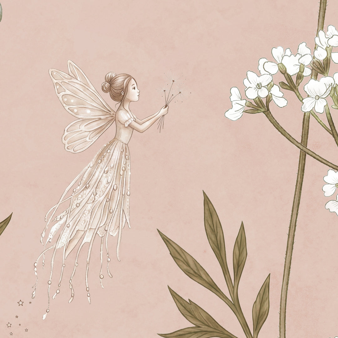 Whispering Thistle on Blush - Softer Tones and Fairies