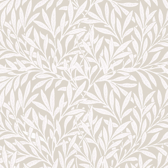 White Lily Leaves on Beige