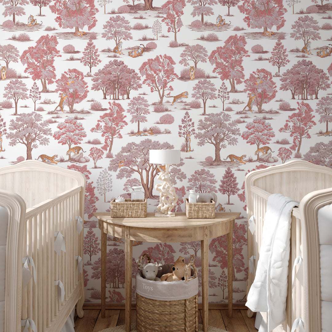 Tiger In The Woods - Pink