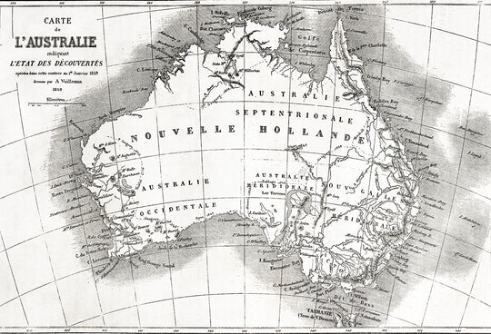 Carte de L'Australie