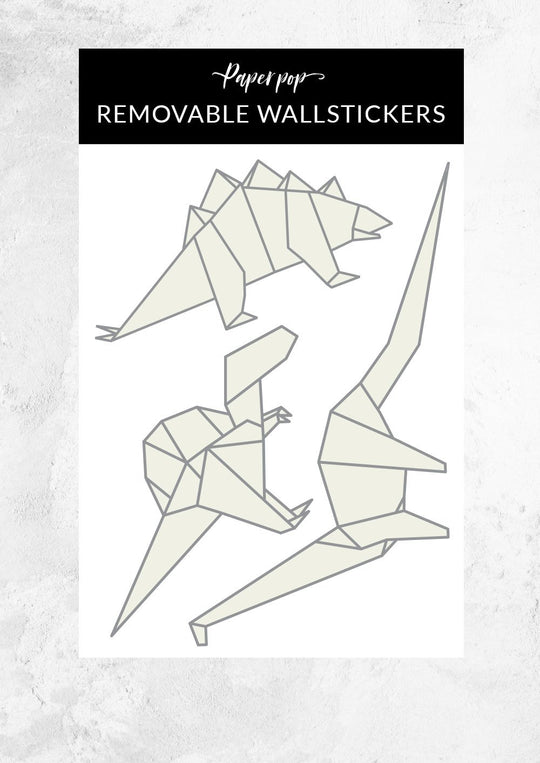 Origami Dinosaur Stickers