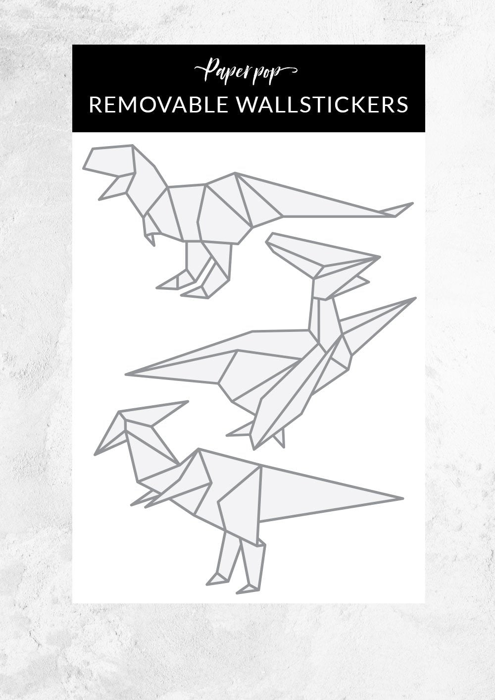 Origami Dinosaur Stickers