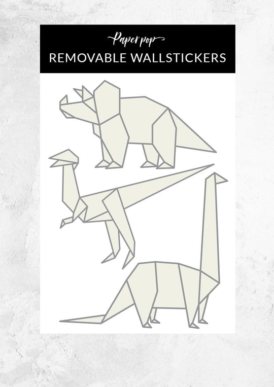 Origami Dinosaur Stickers