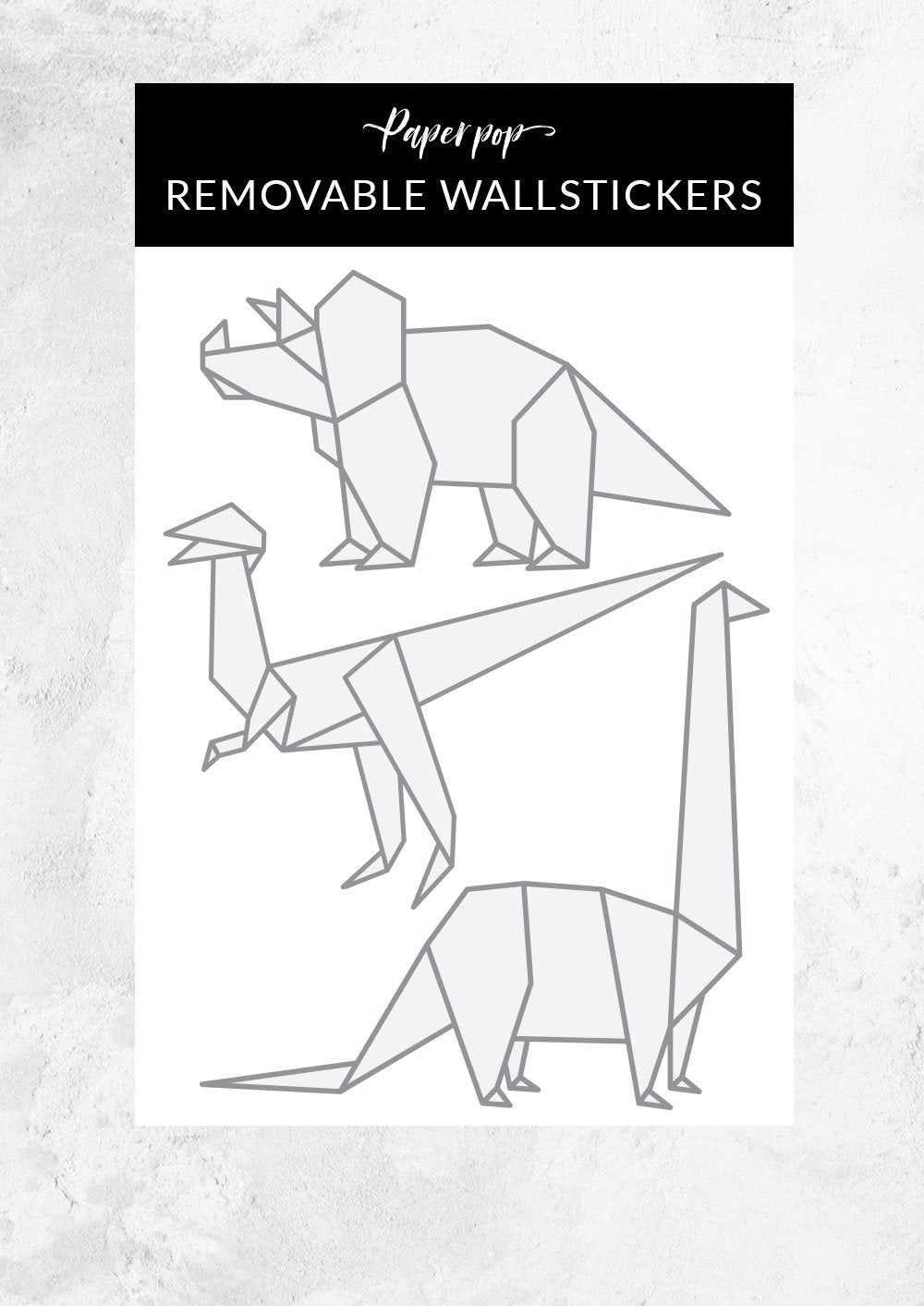 Origami Dinosaur Stickers