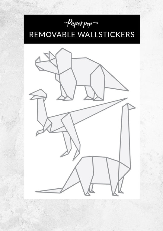 Origami Dinosaur Stickers