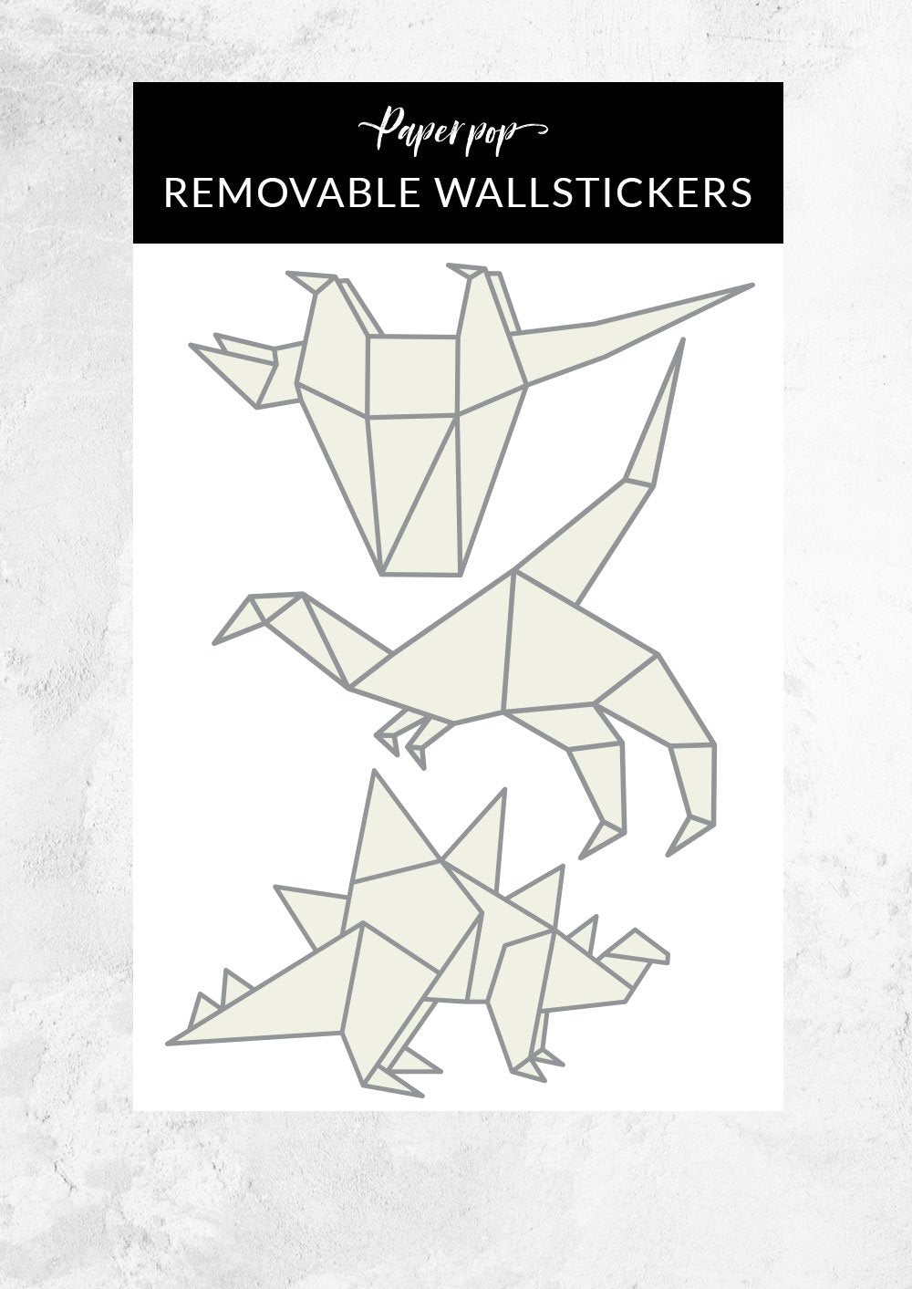 Origami Dinosaur Stickers