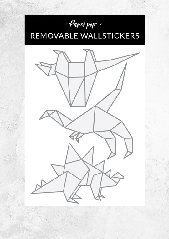 Origami Dinosaur Stickers